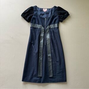 Vintage Pheobe Couture Wool Blend Belted Shift Dress